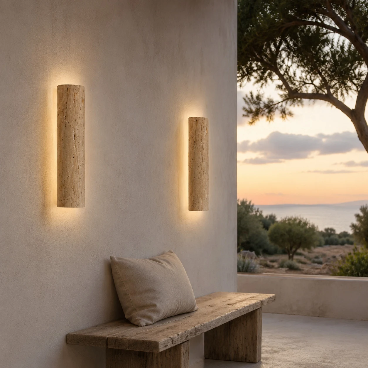 Outdoor wall light scene
