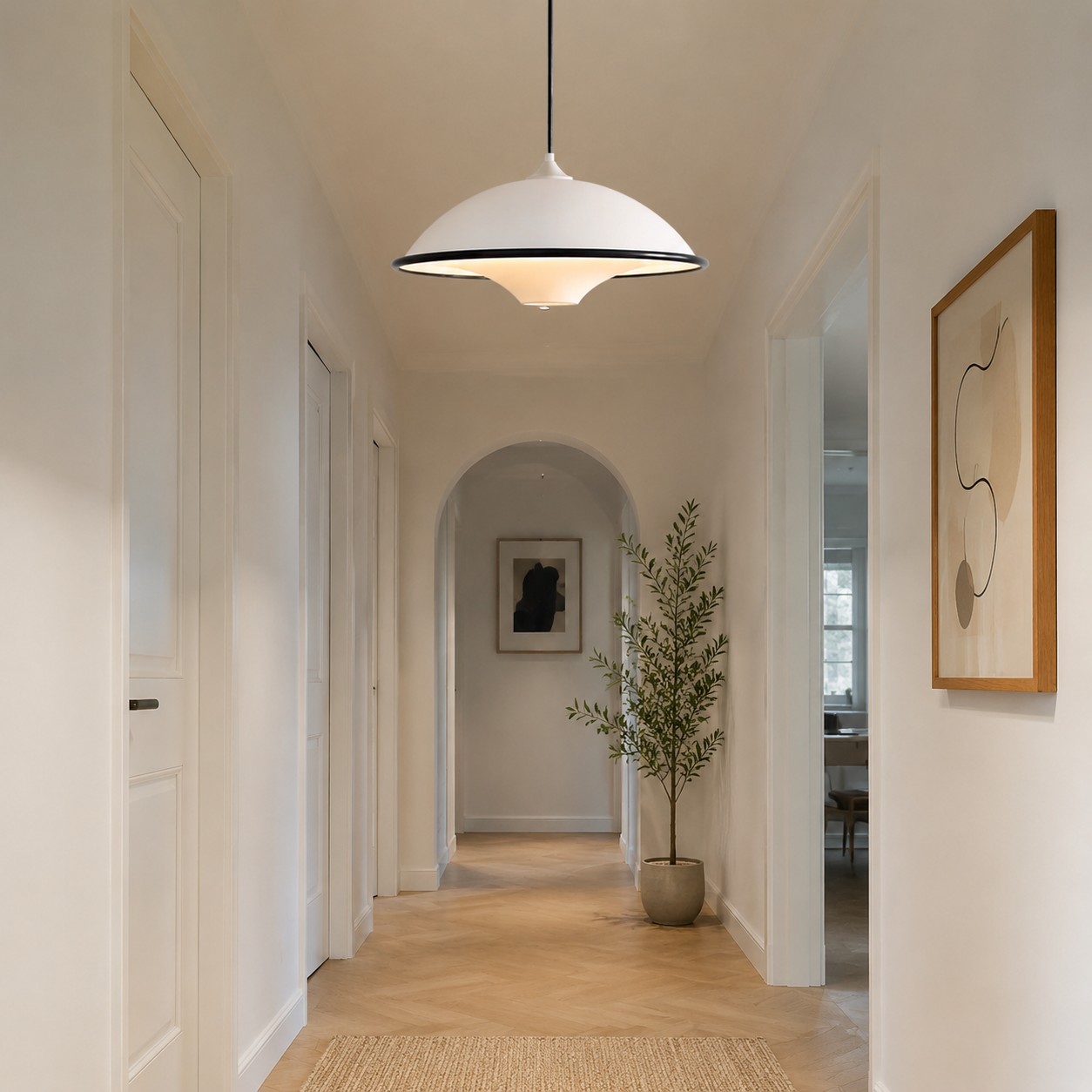 hallway pendant lamp scene