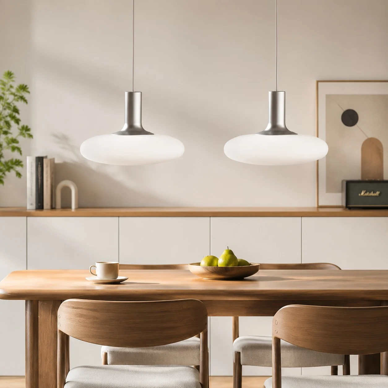 paired dining table scene