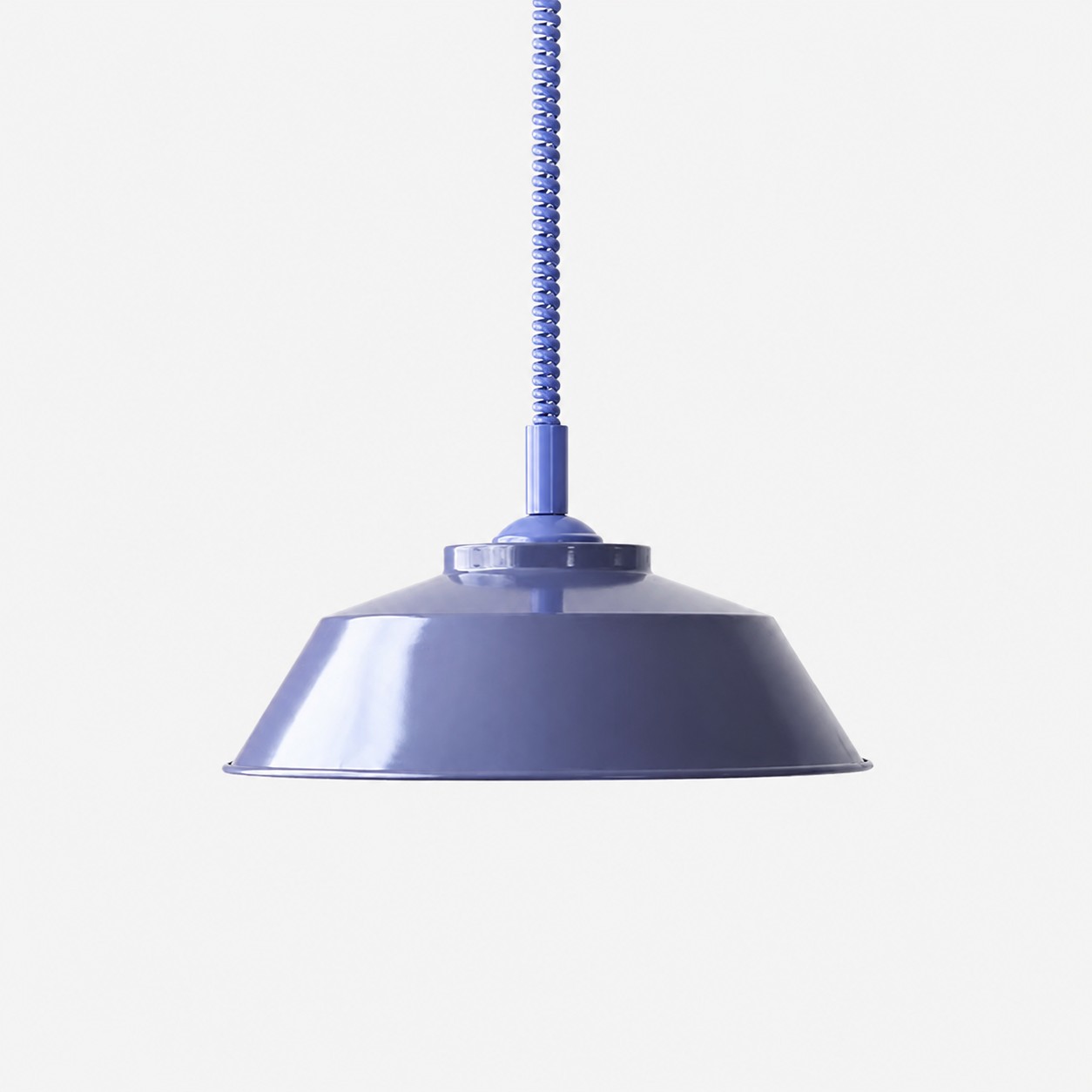 Memphis pendant with cobalt blue shade and blue cord