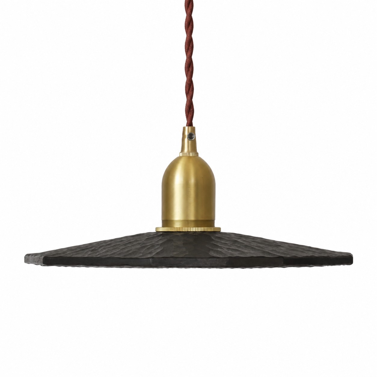 27 cm octagonal black walnut pendant light product image