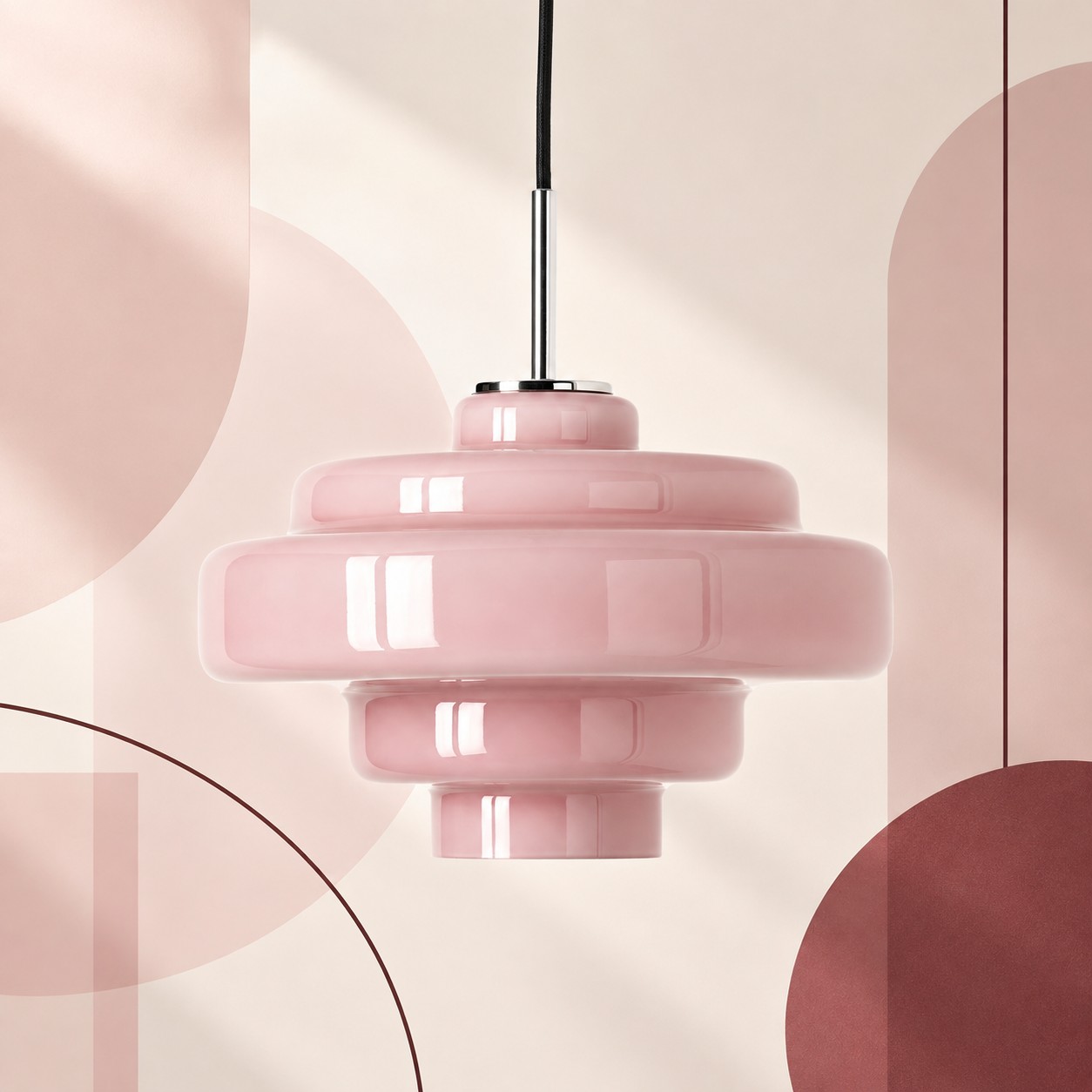 Lámpara colgante de cristal de cinco capas Koloro Millie diseño exterior 3
