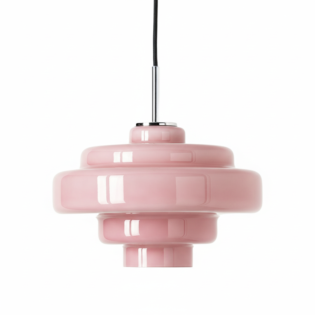 Lámpara colgante de cristal de cinco capas Koloro Millie Rosa SKU