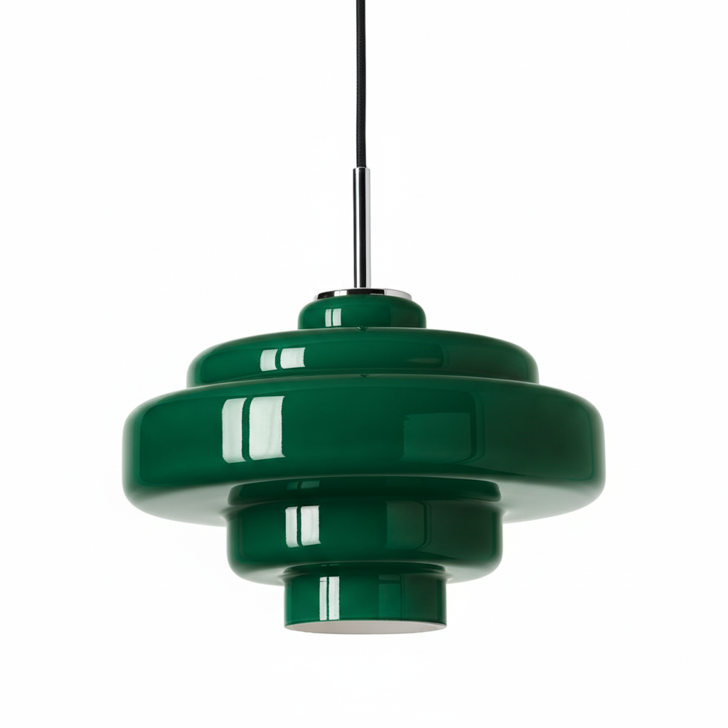 Lámpara colgante de cristal de cinco capas Koloro Millie Verde SKU