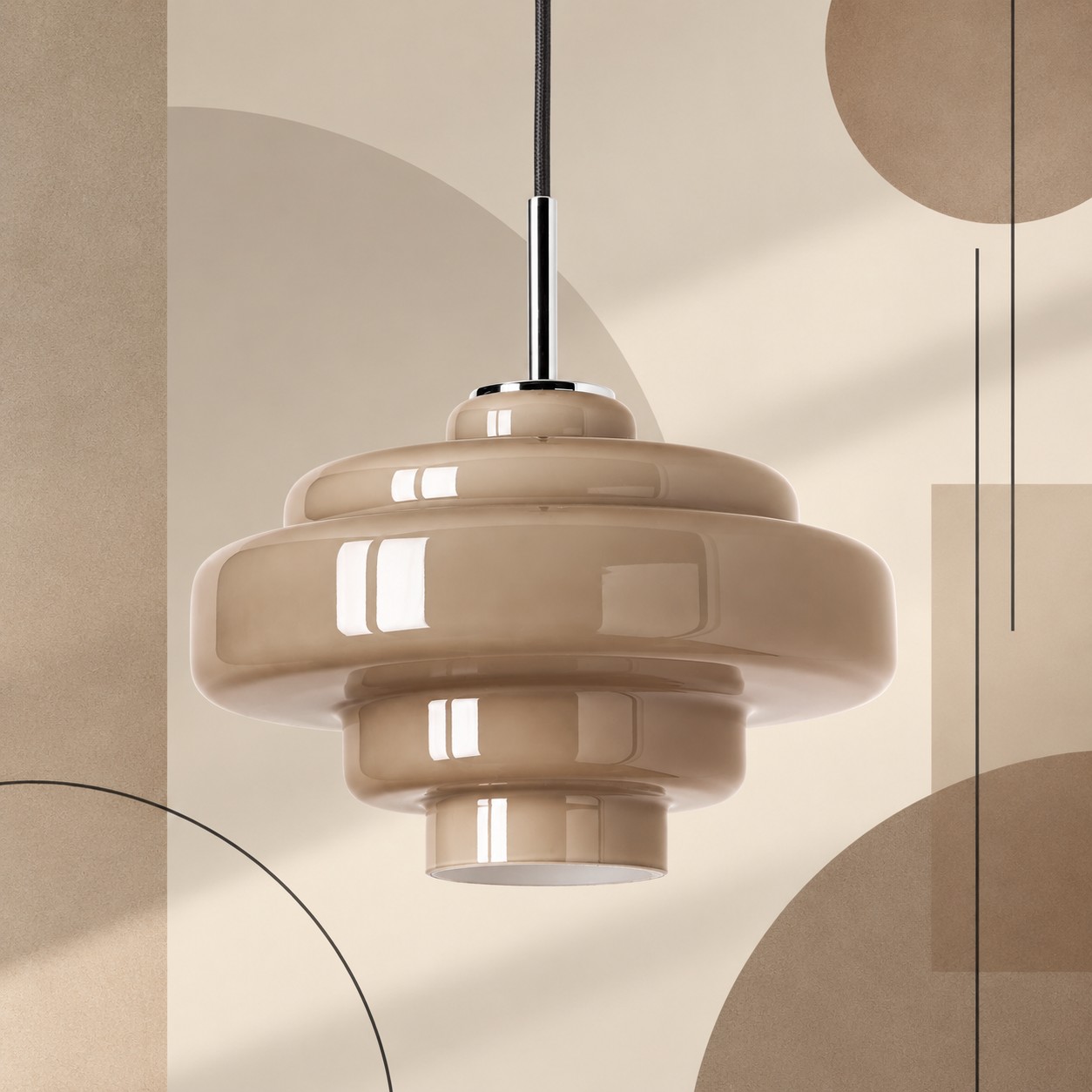 Lámpara colgante de cristal de cinco capas Koloro Millie diseño exterior 2