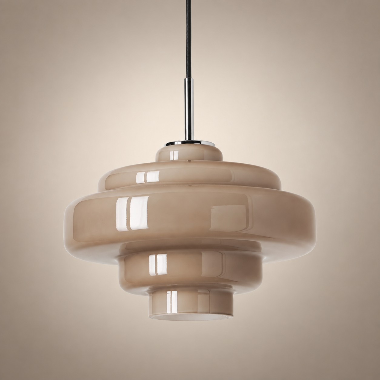 Lámpara colgante de cristal de cinco capas Koloro Millie Color plateado