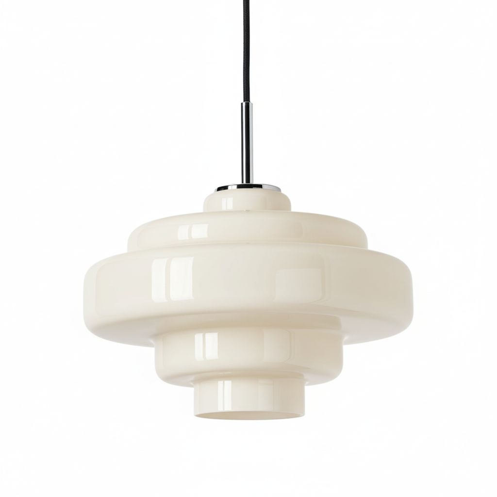 Lámpara colgante de cristal de cinco capas Koloro Millie Blanco SKU