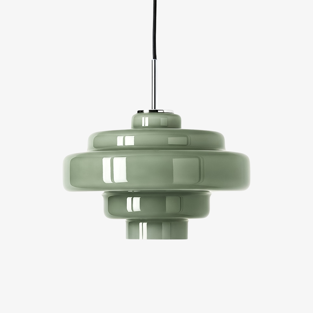 Lámpara colgante de cristal de cinco capas Koloro Millie Sage Green SKU