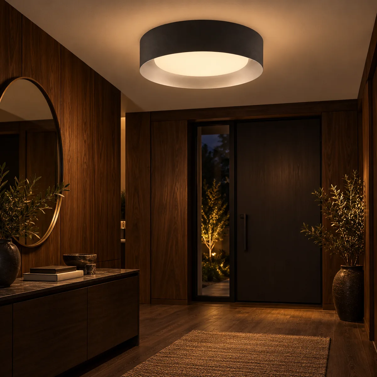 Everyday Ceiling Drum in Frosted Glass