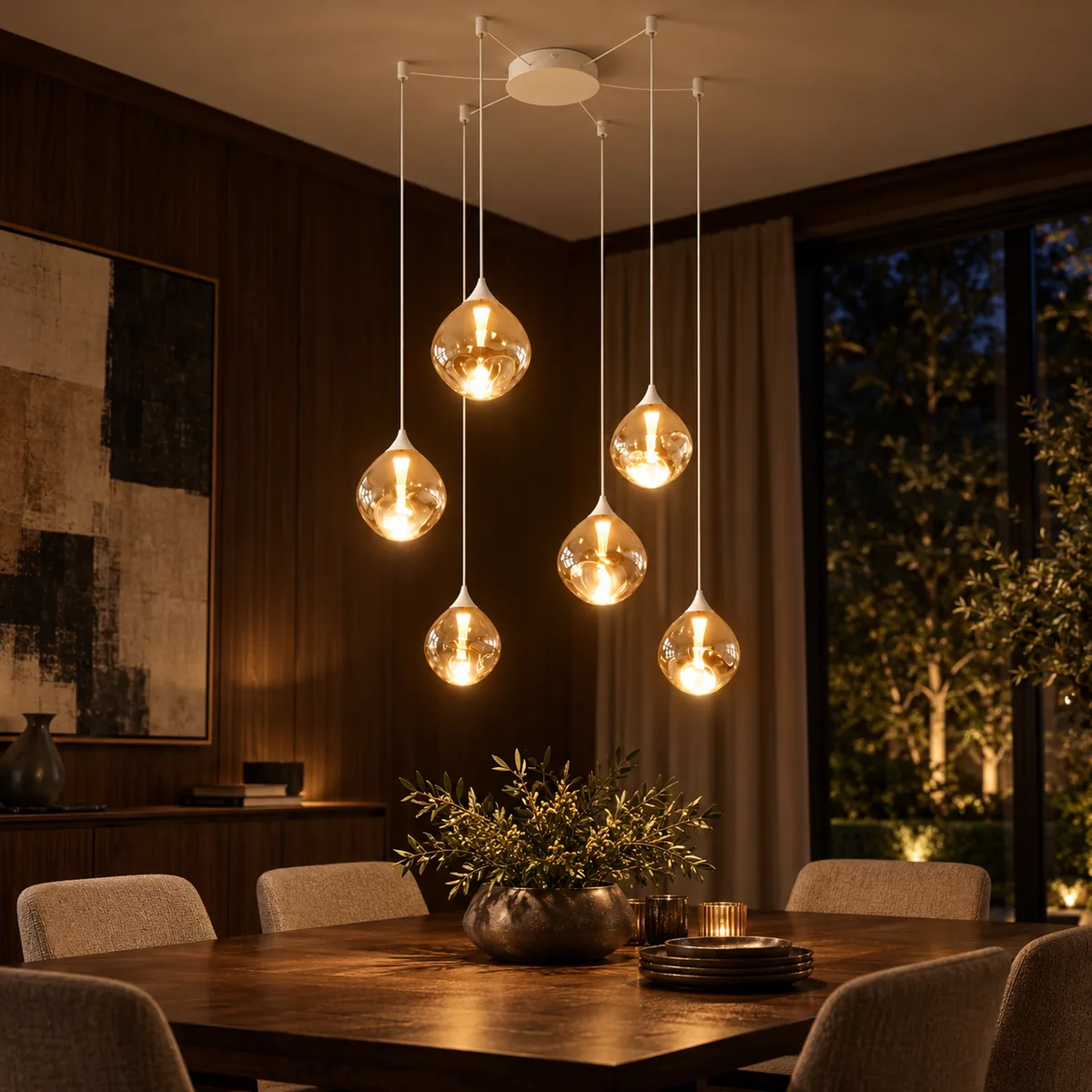 Everyday Dining Pendant on Adjustable Cords