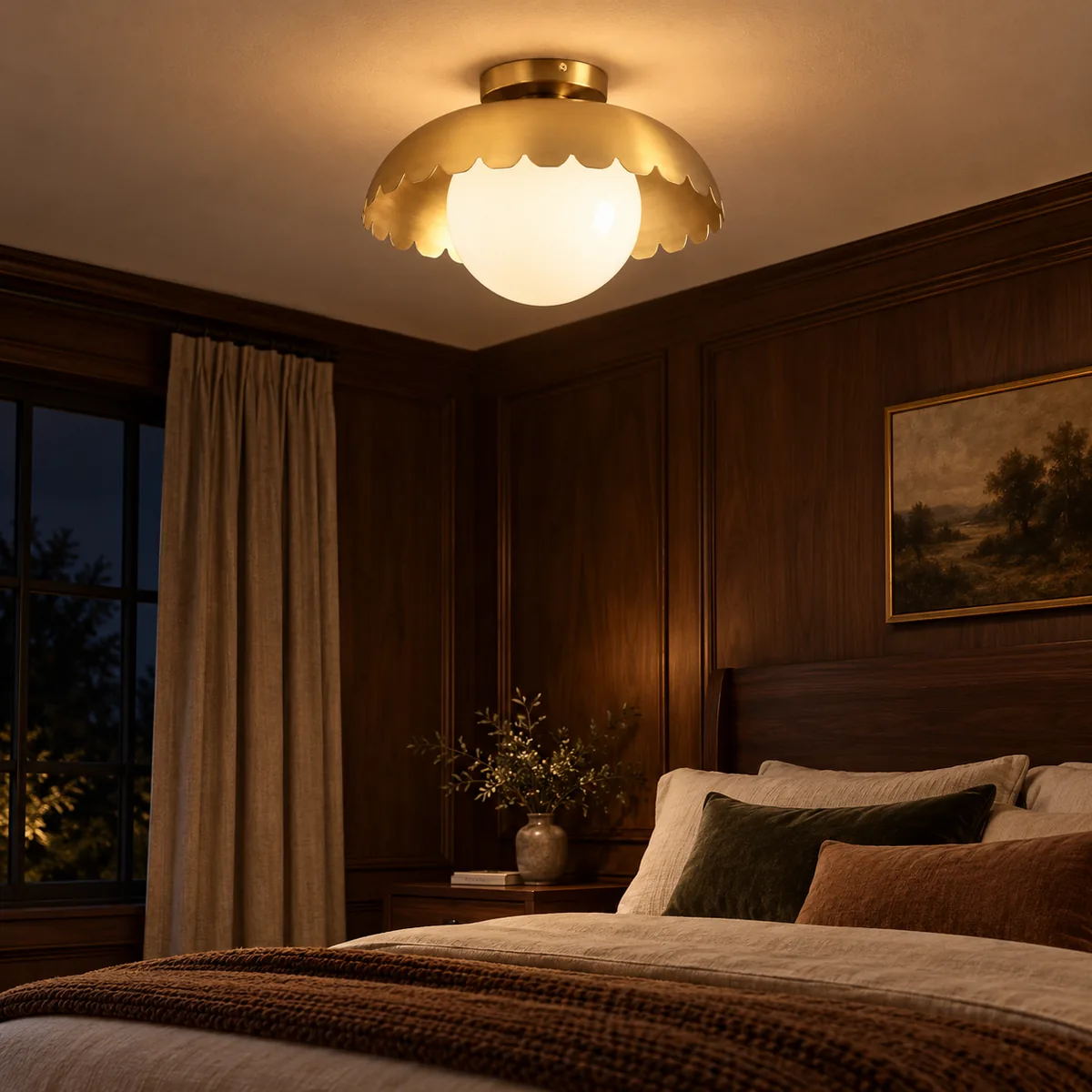 Everyday Ceiling Globe with a Scalloped Edge