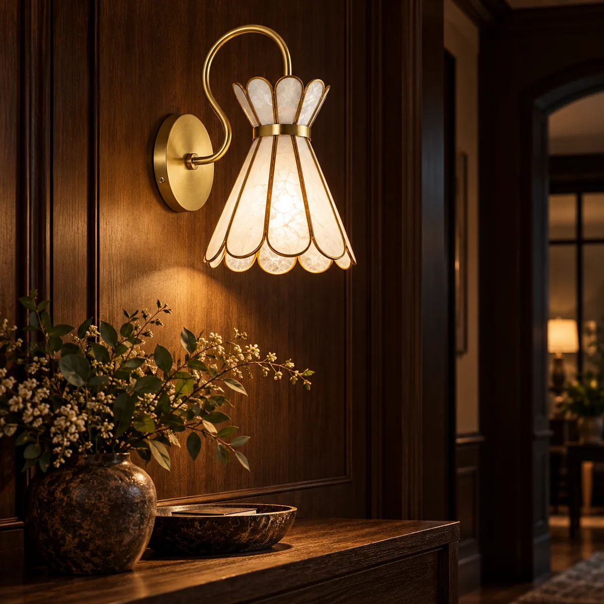 Everyday Accent Sconce in Capiz Shell