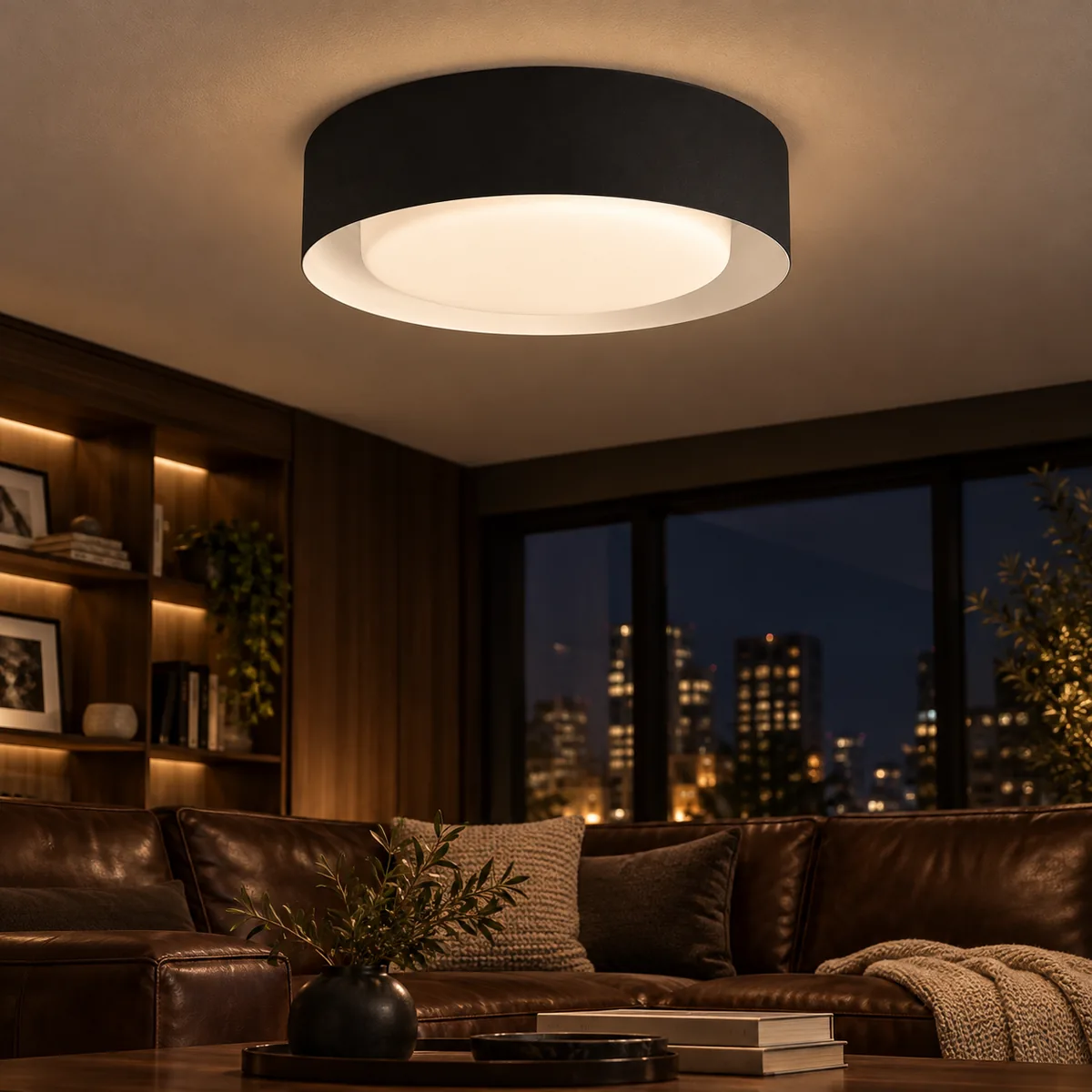 Everyday Ceiling Drum in Frosted Glass