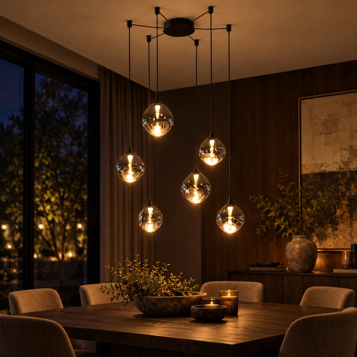 Everyday Dining Pendant on Adjustable Cords